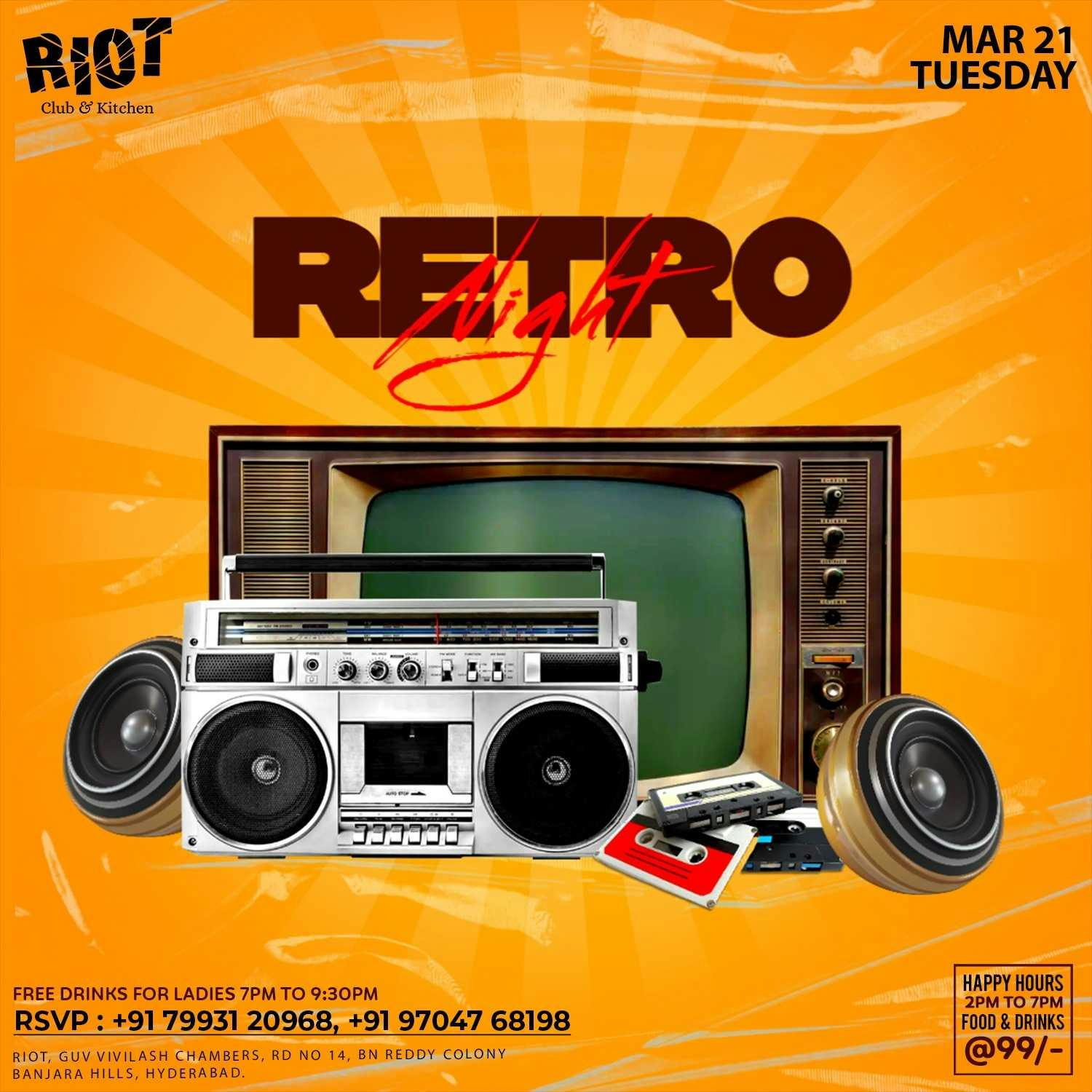 Tuesday Retro Nights at Riot